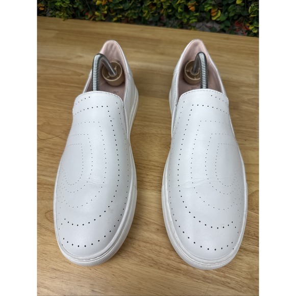 Kate Spade New York Azores White Leather Loafers Slip On Flats Womens 10B GUC - Picture 2 of 11